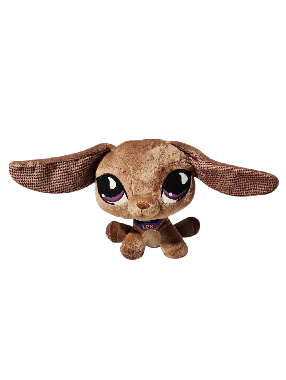 Littlest Pet Shop Dachshund Plush Hasbro Original Brown Long Ears LPS Dog 2007